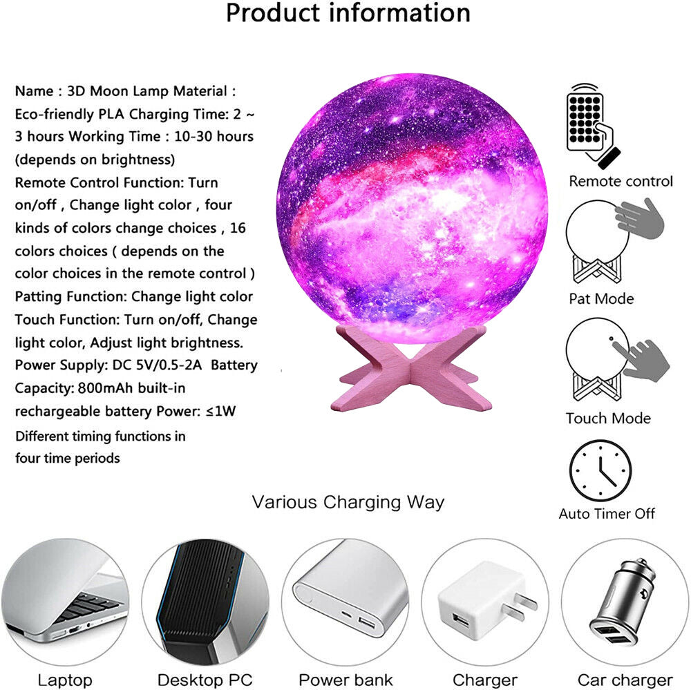 Galaxy Moonlight Lamp